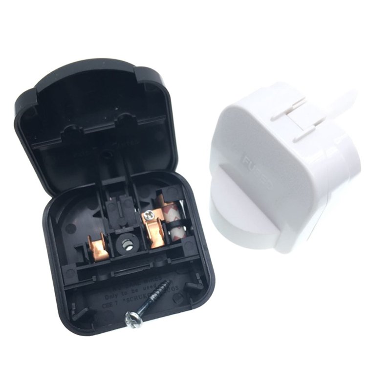 European EU Schuko 2 pin to UK 3 Pin Converter Plug 13A uk travel adapter 250V 13A Built-in fuse Type-G Connector