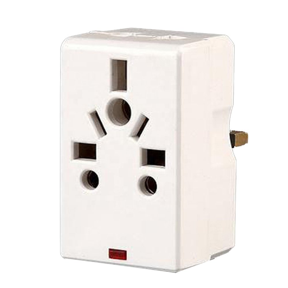 Multi-function 13A Saudi Arabia Sri Lanka UK Fused Plug Adapter AU US EU India South Africa to UK BS Converter Socket Plug White