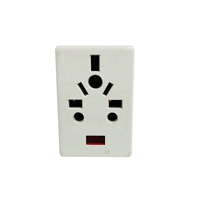 Multi-function 13A Saudi Arabia Sri Lanka UK Fused Plug Adapter AU US EU India South Africa to UK BS Converter Socket Plug White