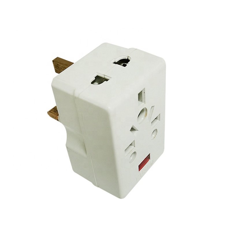 Multi-function 13A Saudi Arabia Sri Lanka UK Fused Plug Adapter AU US EU India South Africa to UK BS Converter Socket Plug White