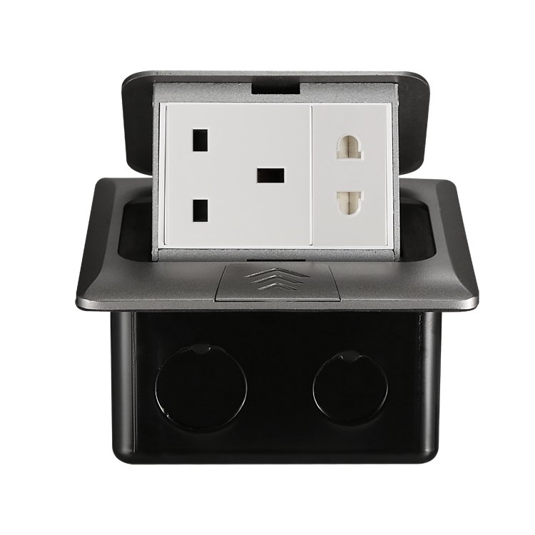 The factory custom America/Thailand/Mexico Ip44 Gray pop up Floor Socket recessed electrical plugs power socket with usb
