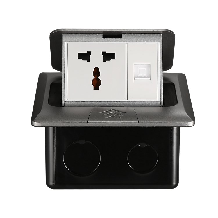 The factory custom America/Thailand/Mexico Ip44 Gray pop up Floor Socket recessed electrical plugs power socket with usb