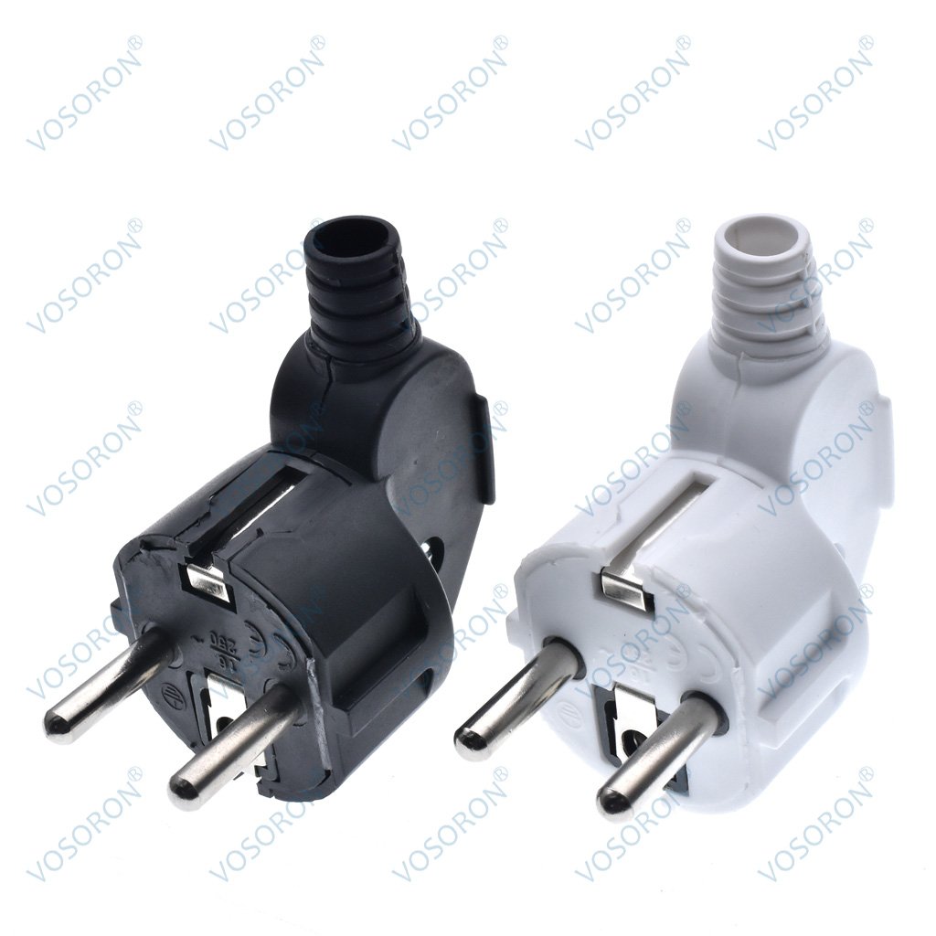 16A EU 4.8mm AC Electrical Power Rewireable Plug Male for Wire Sockets Outlets Adapter Extension Cord Connector Plug