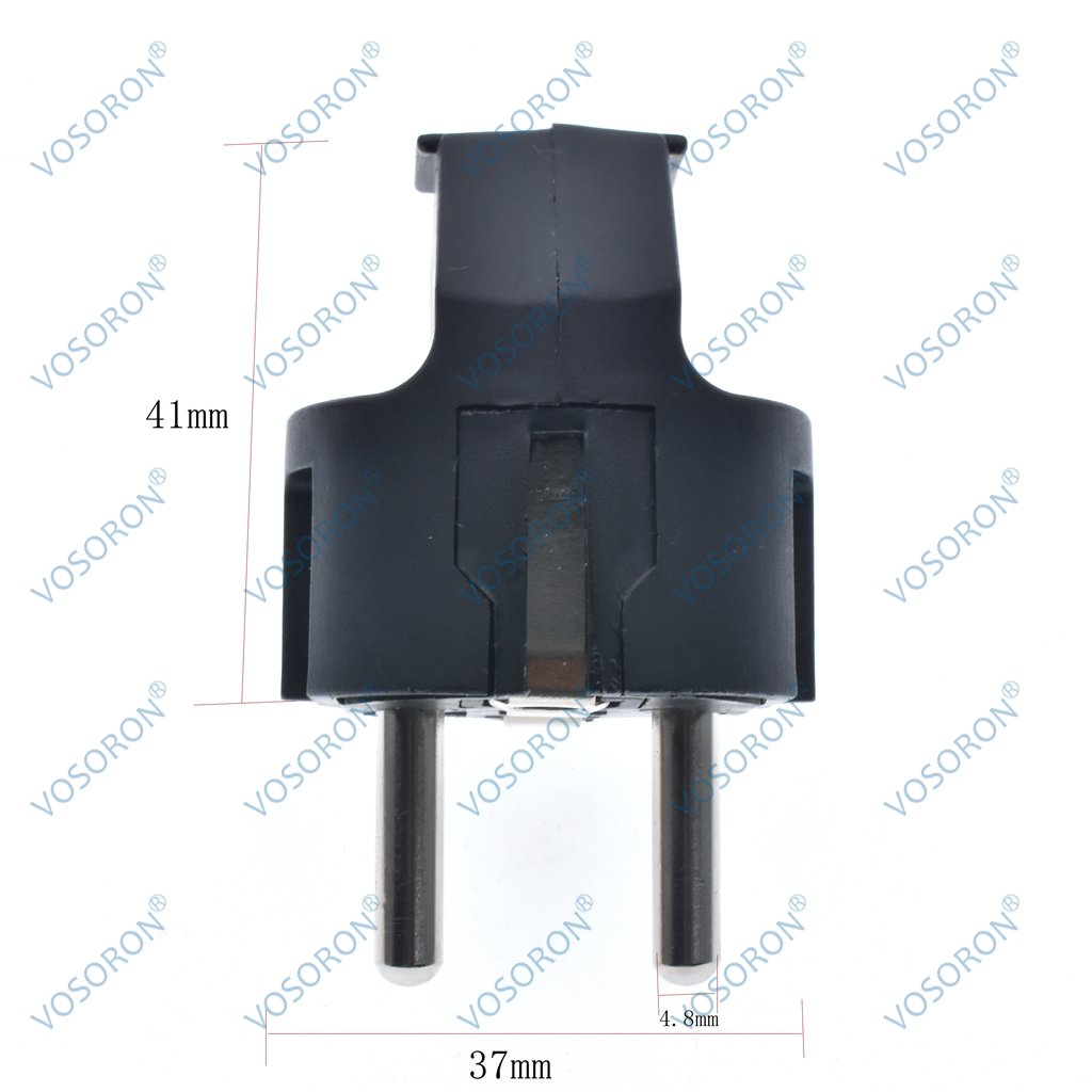 16A EU 4.8mm AC Electrical Power Rewireable Plug Male for Wire Sockets Outlets Adapter Extension Cord Connector Plug