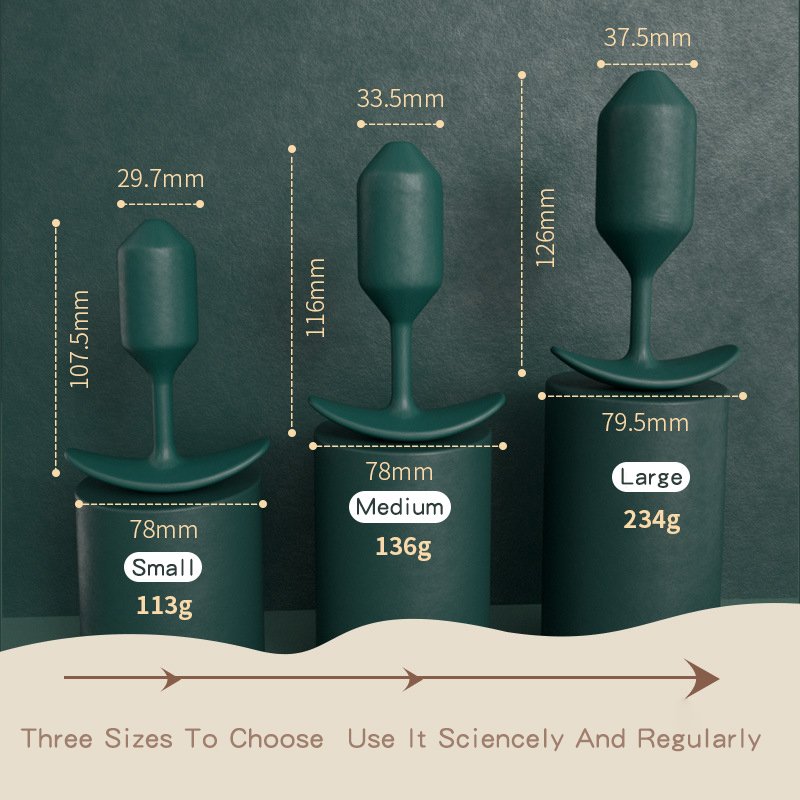 SANICA New Bdsm Sm Set Weighted Anal Plug Snug Plug Butt Anal Plug 3 Pcs Adult Sex Toy For Man Women Couple
