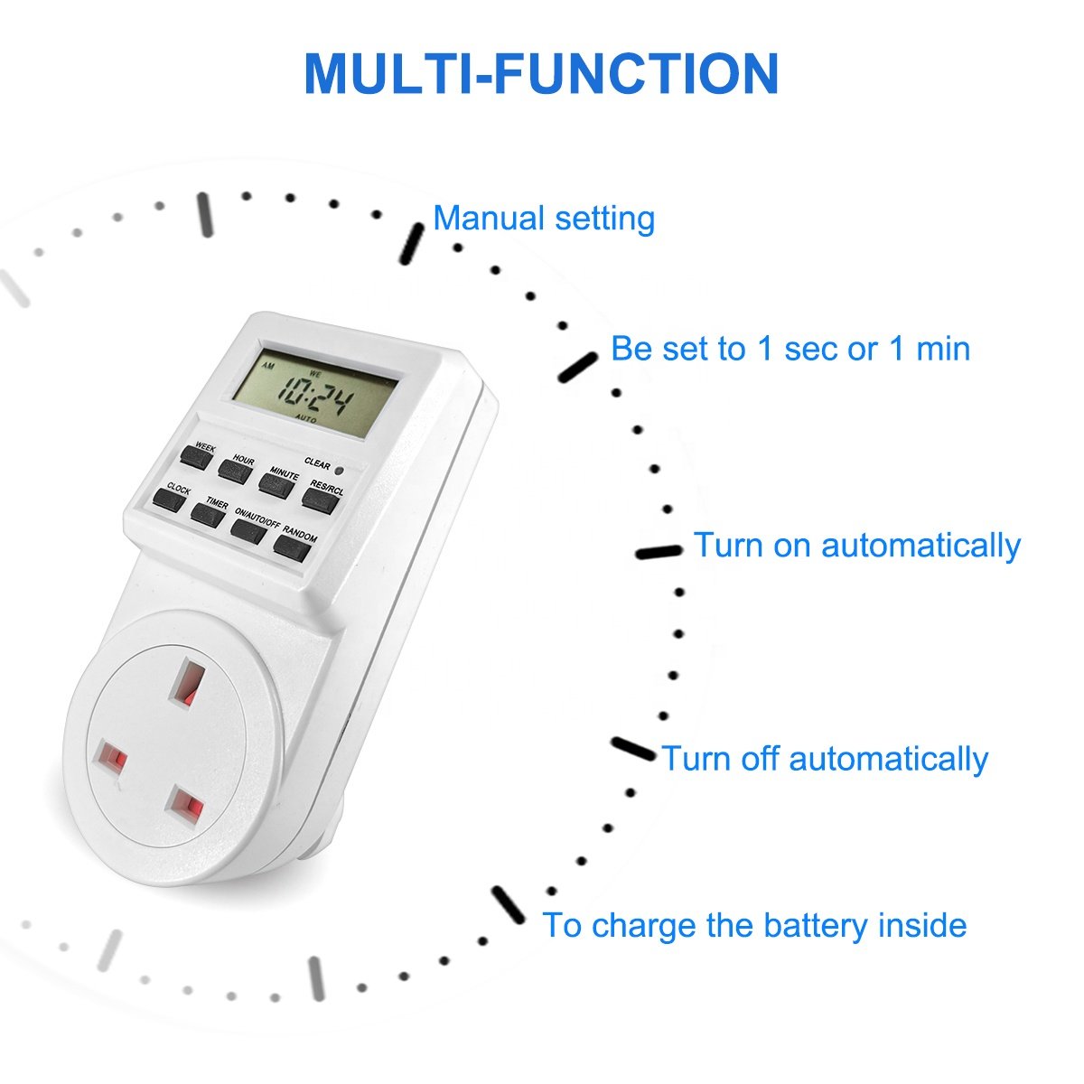 Indoor Grow Light Timer Electric Digital Weekly Plug in Timer