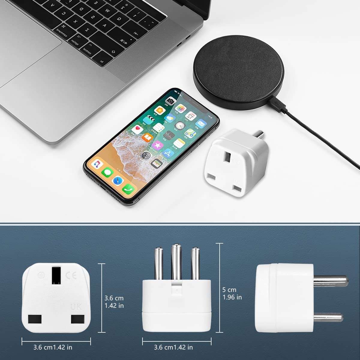 UK to India Plug Adapter India Travel Adapter Maldives Plug Adapter for Indian Pakistan Sri Lanka,Burma