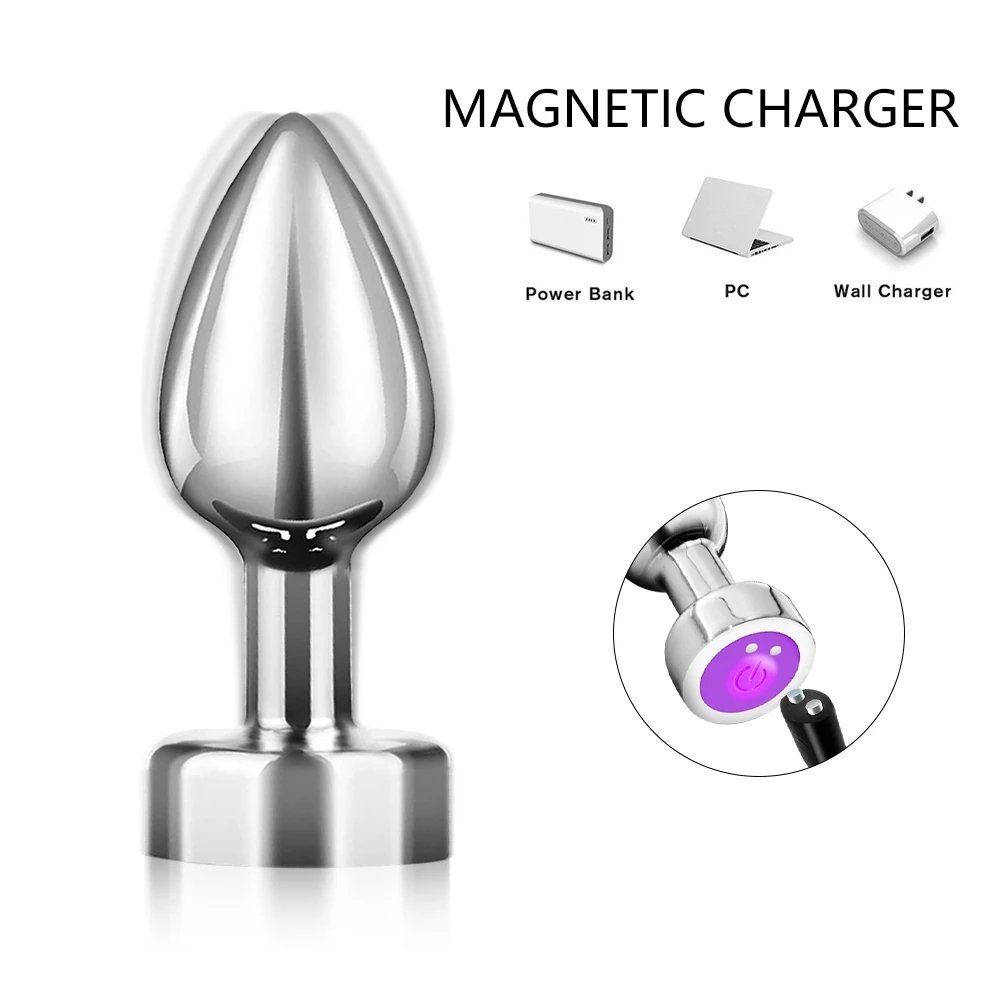 Wireless Remote Control Vibrator Metal Anal Plug Butt Anal Toy For Men Prostate Massager Sex Toys Anal Toys