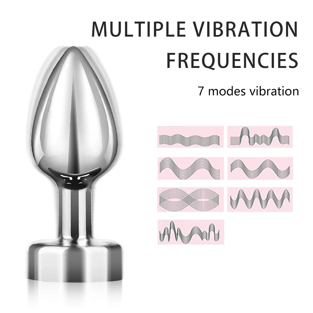 Wireless Remote Control Vibrator Metal Anal Plug Butt Anal Toy For Men Prostate Massager Sex Toys Anal Toys