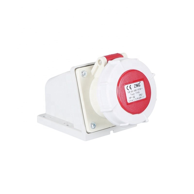 IP67 Wall Mount 380V 4 Pin 16A Industrial Plug Socket