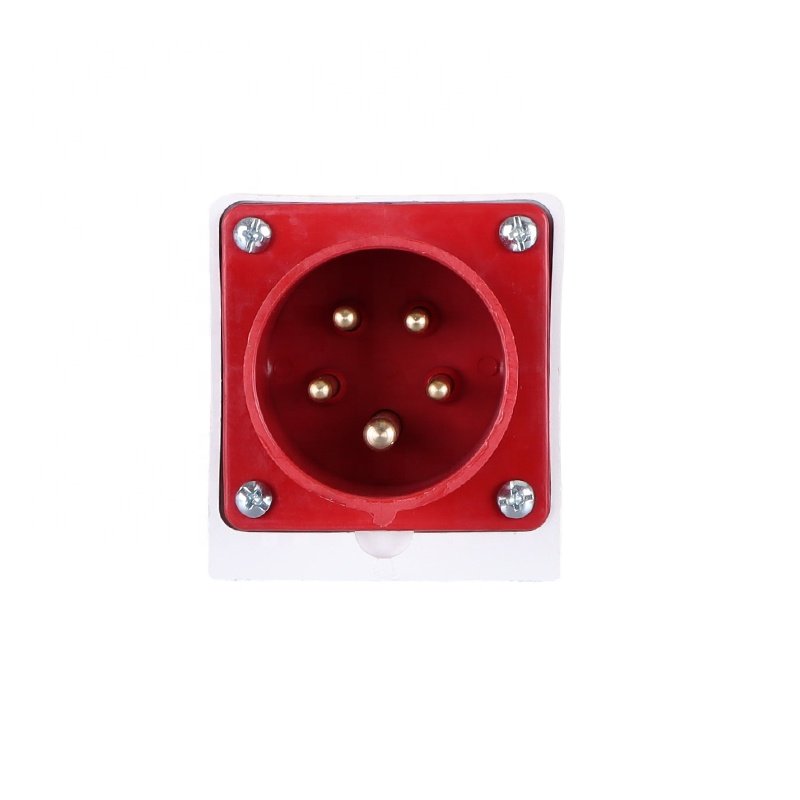 380V/415V Wall Mount Appliance Inlet Plug 16A 5 Pin Industrial Reverse Plug