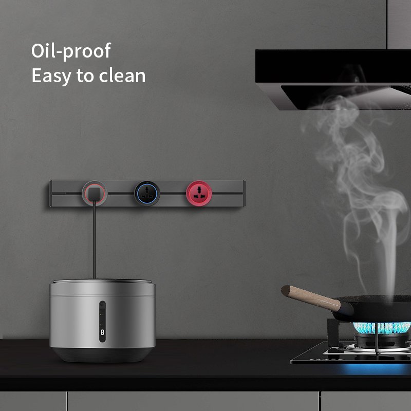 Smart Concealed Embedded Power Track System USB Type C Adapter Outlet Aluminum Rail Kitchen Office Removable UK US EU AU Plug