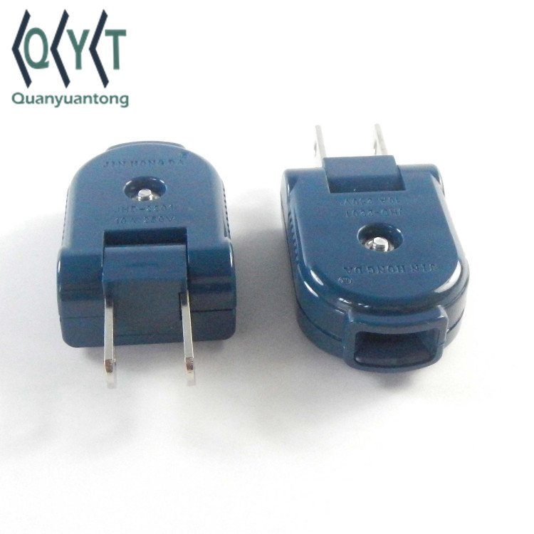 2 flat pin american standard power plug JHD-2201 International Male and Female Power Electric Plug