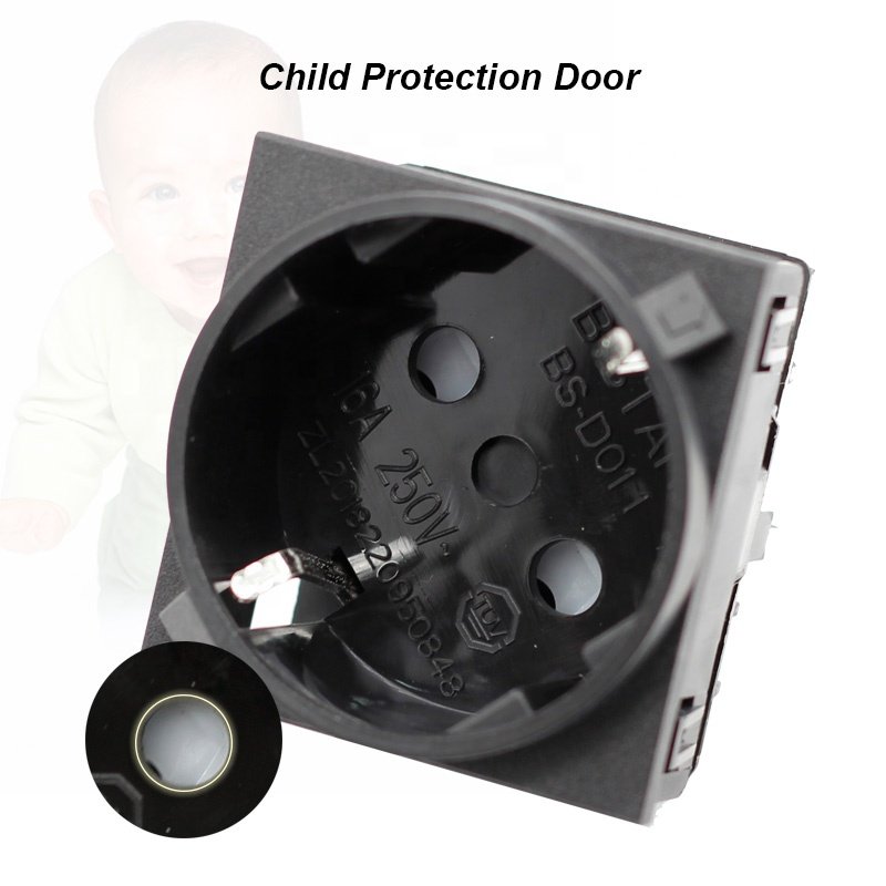 European standard AC Power socket 16A 250V Schuko socket Dielec-tric Withstand Voltage ac power socket