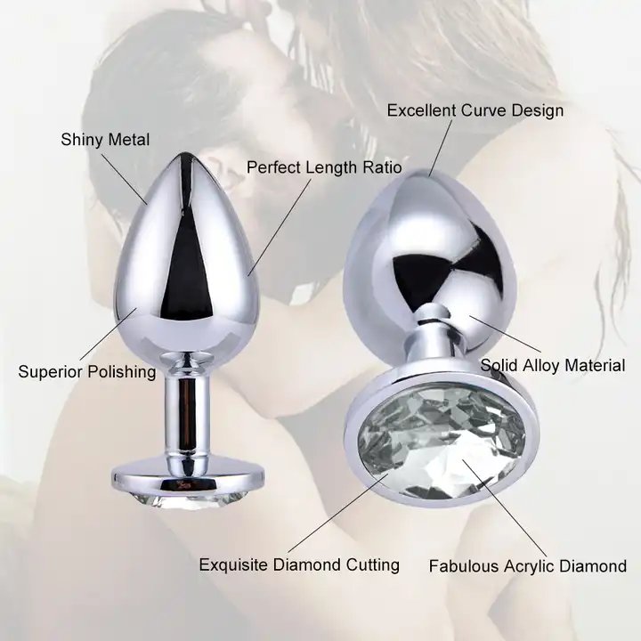 3Pcs/Set S M L Metal Anal Plug Stainless Butt Plug Fetish Adult Anal Sex Toys Heart Crystal Jewelry Anal Butt Plug For Men Woman
