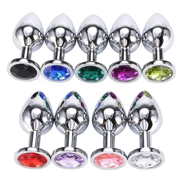 3Pcs/Set S M L Metal Anal Plug Stainless Butt Plug Fetish Adult Anal Sex Toys Heart Crystal Jewelry Anal Butt Plug For Men Woman