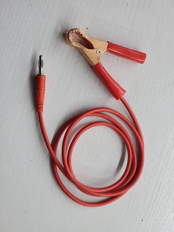 Bxon 1 Pair Black Red 18AWG 1m 4mm Banana Plug to Alligator Clip Cable 100cm