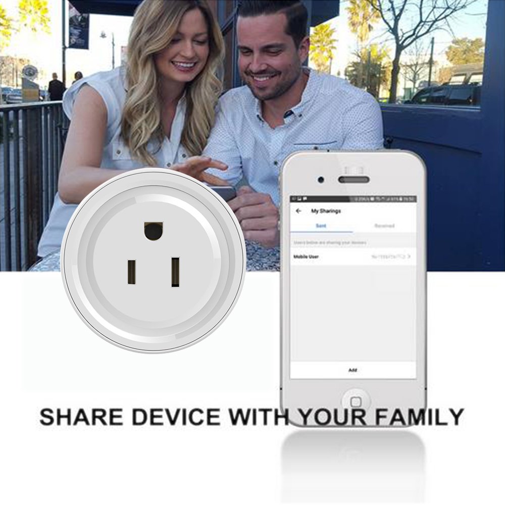Specification LSPA6 Wifi Socjer USA Standard 10A Wifi Plug Tuya APP Alexa Remote Control Smart Plugs