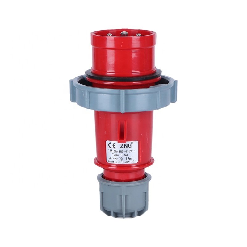 IP67 Waterproof Three Phase 5 Pin 400V 16A Industrial Power Plug