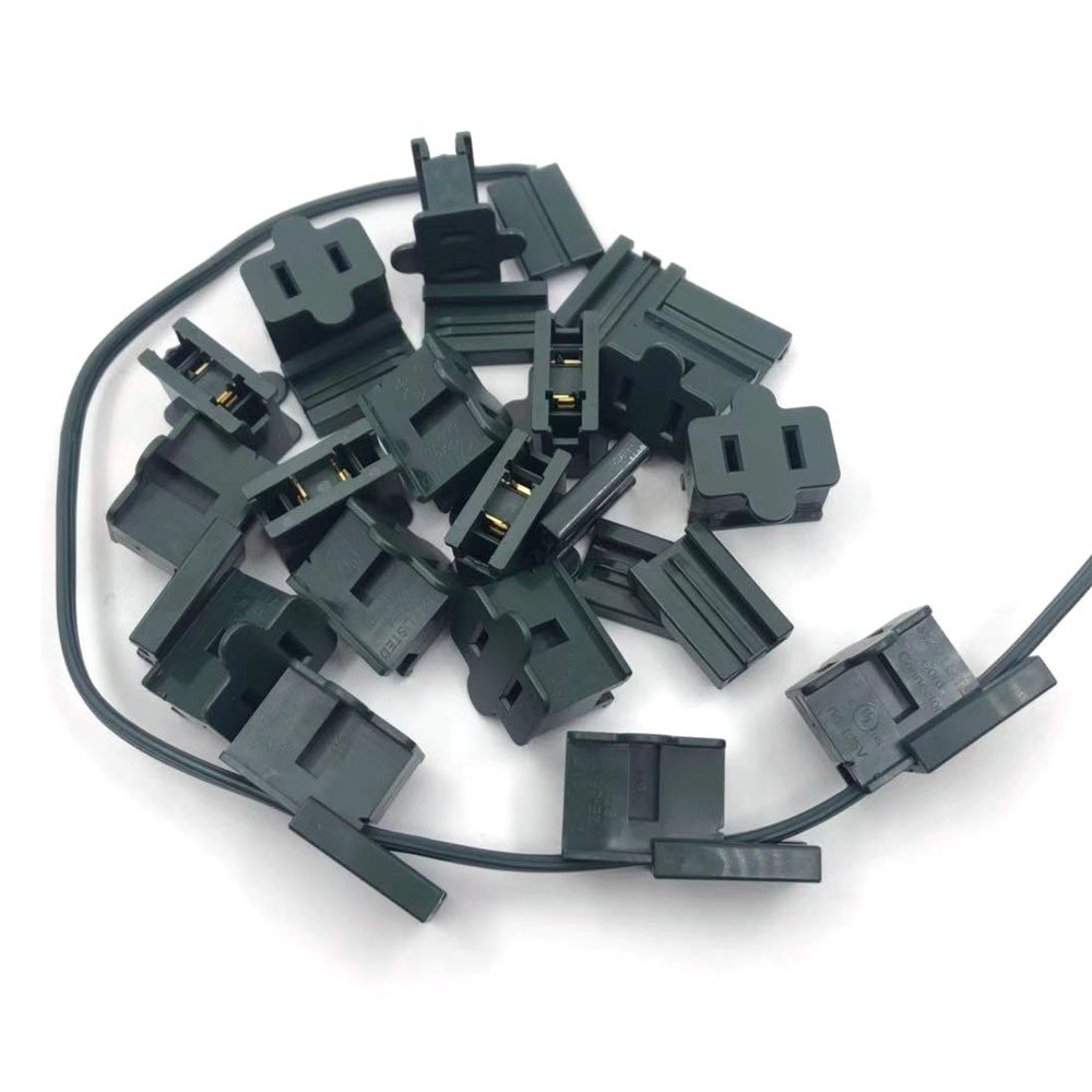Female Zip Plug SPT1 Slide-on GREEN Connector Light Plug