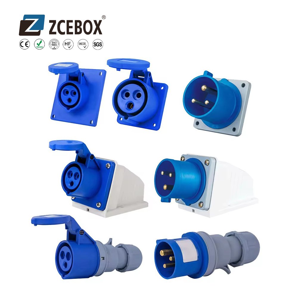 ZCEBOX Industrial plug Waterproof explosion-proof connector docking socket three-phase power 3-core 4-core 5-hole 16A/32A