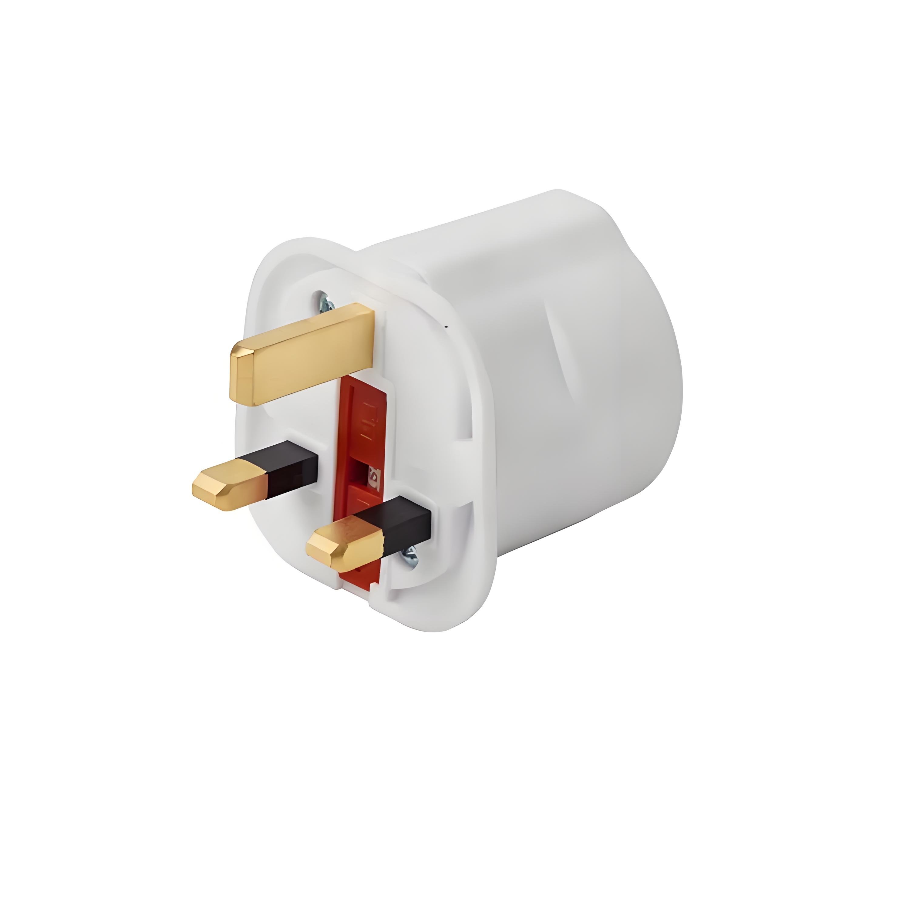 Factory wholesale EU to UK Plug power Adapter 13A power Socket Converter Travel charger Adapter