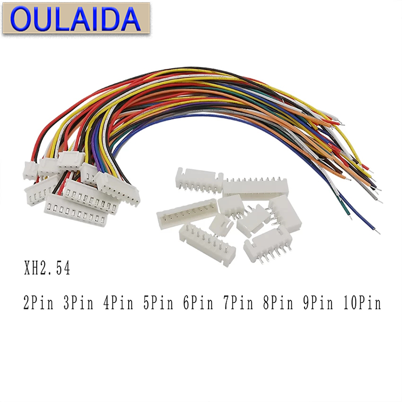 OULAIDA 10Sets XH2.54 4Pin JST Wire Connector Plug XH 2.54mm Terminals Cable Socket Connectors 20CM Used for PCB connection