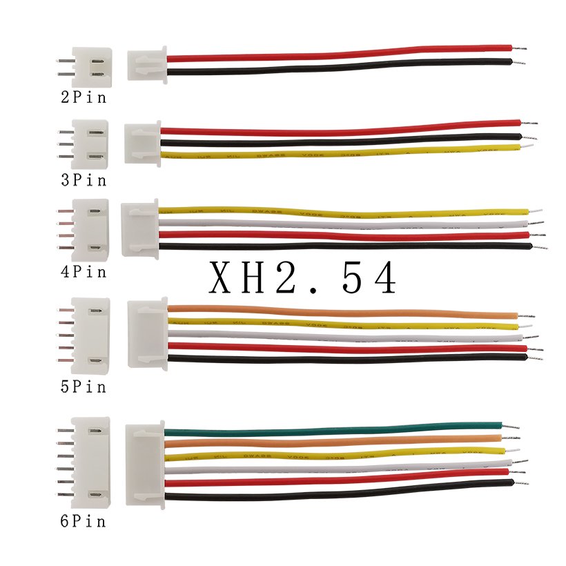OULAIDA 10Sets XH2.54 4Pin JST Wire Connector Plug XH 2.54mm Terminals Cable Socket Connectors 20CM Used for PCB connection
