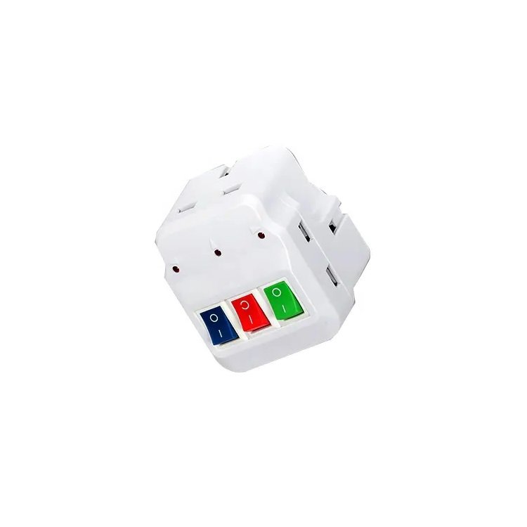 Multi UK Plugs 13A three Ways multi adaptor with individual switch with full copper UK flat pins