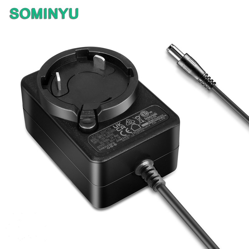 12v1a 5v2a 5v3a interchangeable plug power adapter with ETL PSE CCC KC CE UKCA certificates