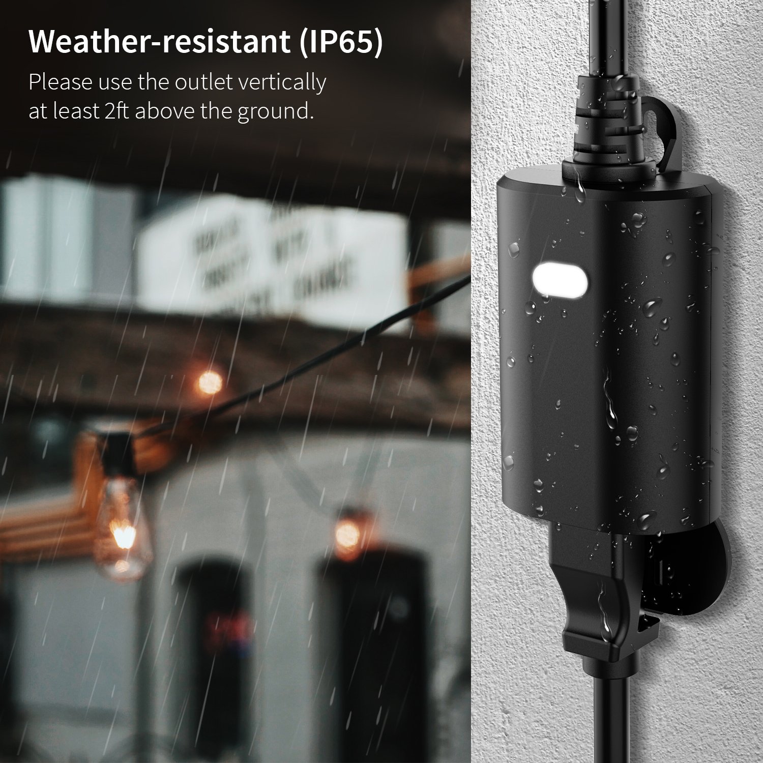 Wifi Smart Socket IP65 Waterproof Outdoor Smart Plug Smart Home Socket Smart Life In-wall WIFI Plug US WIFI Smart Plug