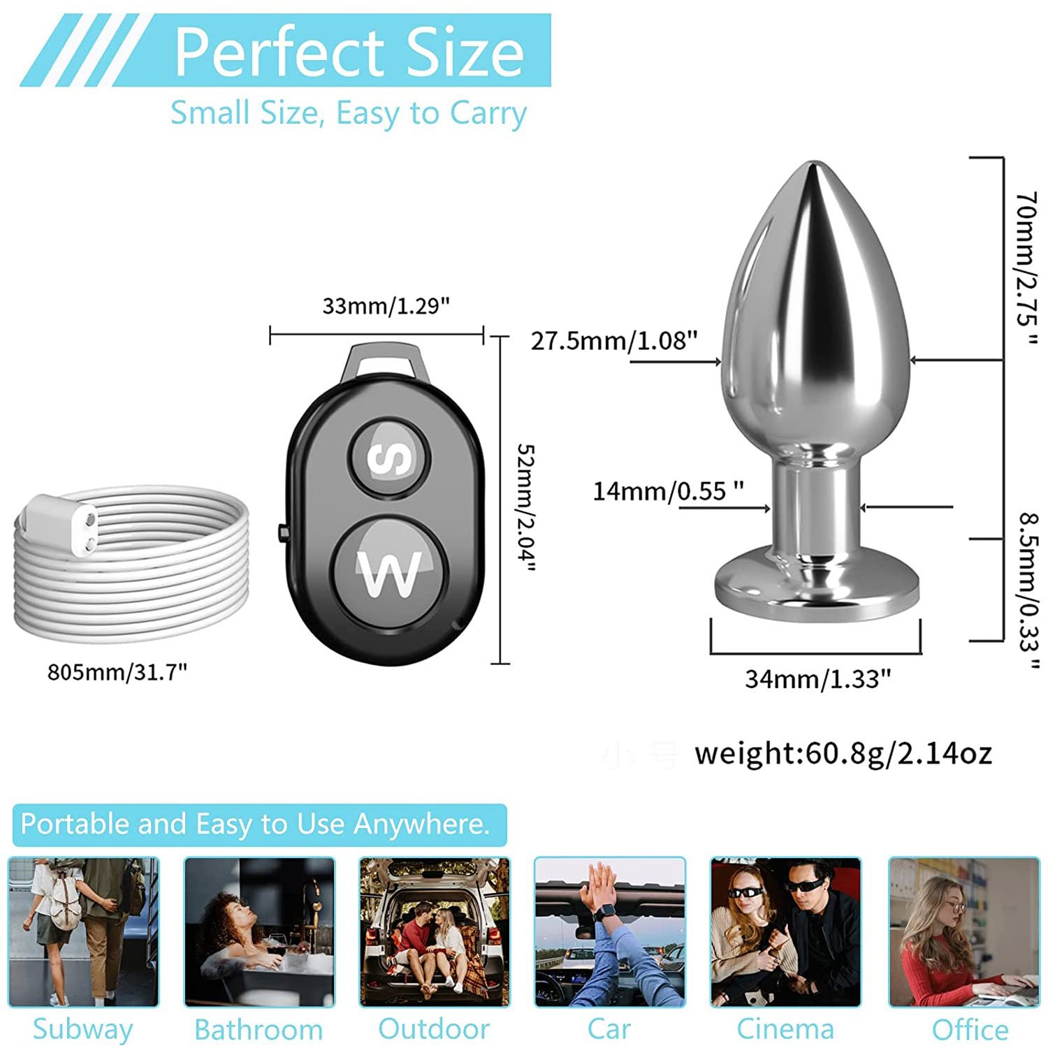 YoungWill Anal Vibration Toy Anal Plug for Men Prostate Massager Sex Toys with Remote Control Vibrator Anal Toys for Men Women