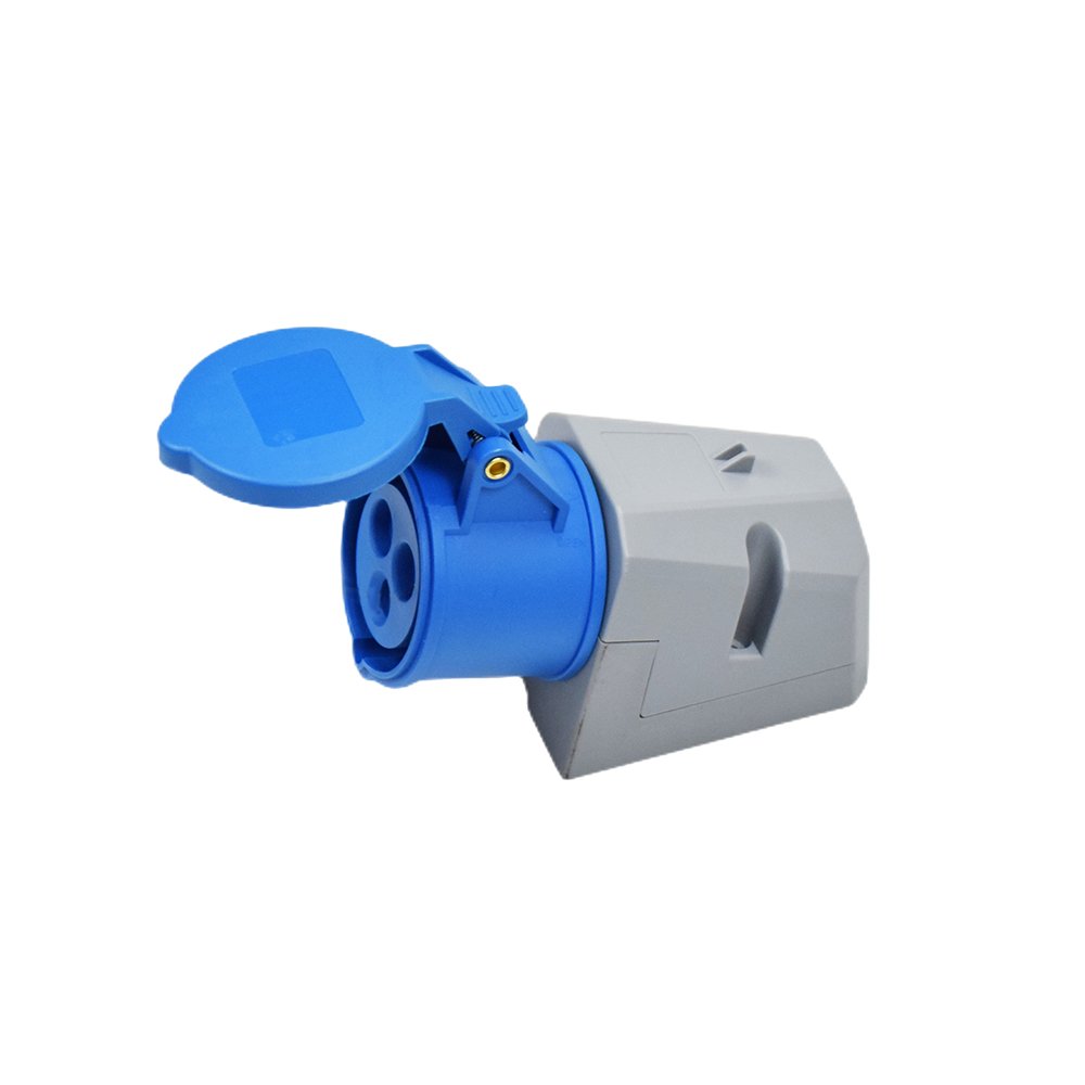 Waterproof 3 pin 250V 16A single phase industrial sockets and plugs