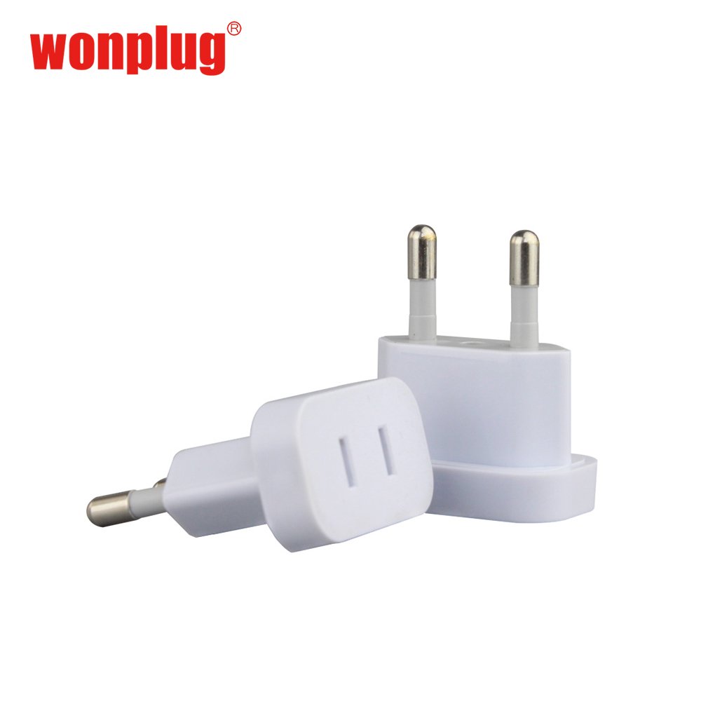 Hot sale mini US To EU Europe Euro plug adapter Germany Travel Charger Portable Adapter USA 2pin to EU 4.8mm 4.0mm plug adaptor