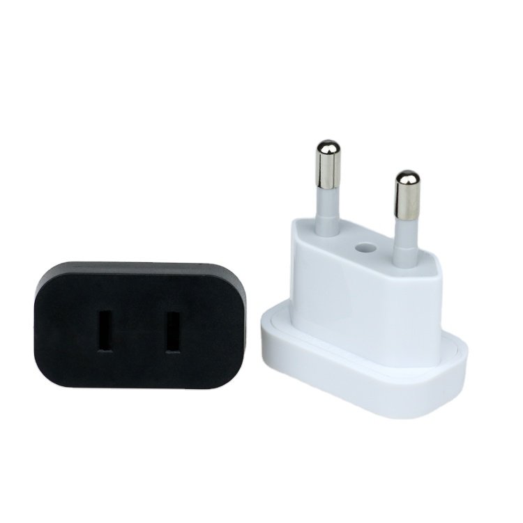 Hot sale mini US To EU Europe Euro plug adapter Germany Travel Charger Portable Adapter USA 2pin to EU 4.8mm 4.0mm plug adaptor