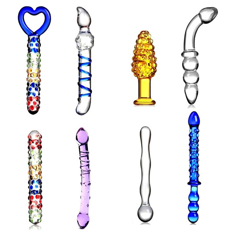 12 Types Crystal Glass Anal Plug New Top Unique Design Sex Toy Adult Products Crystal Glass SM G-spot Pleasure Anal Butt Plug