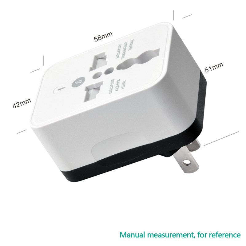 Universal to US Conversion Plug with Double USB 5V1A Power Charge For Mobile Phone Travel Multifunction Extension Plug Adapter