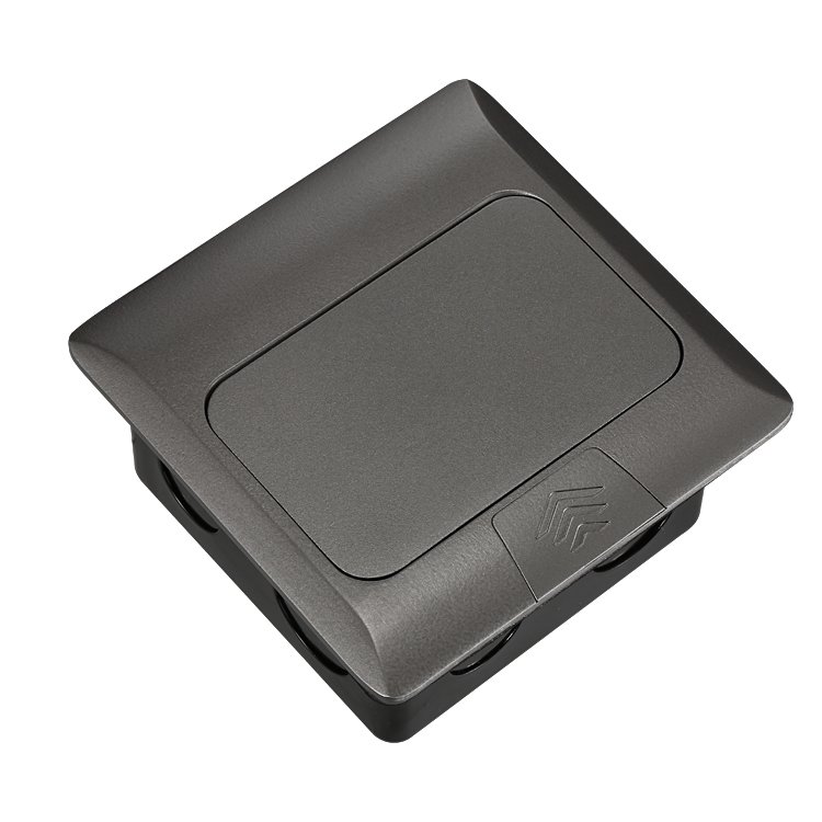 Black waterproof floor socket box EU UK US factory custom power socket electrical plugs pop up socket with usb