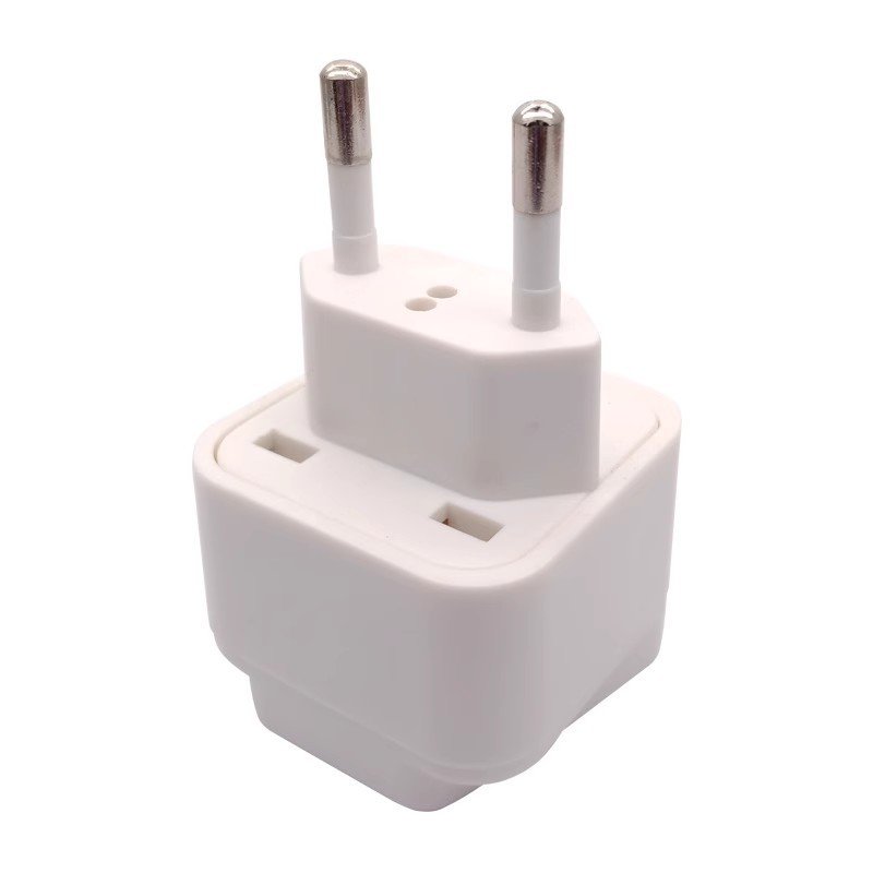 EU universal travel adapte plug 2-in-1 with protective door 250V 10A applicable to Brazil Germany South Korea plug