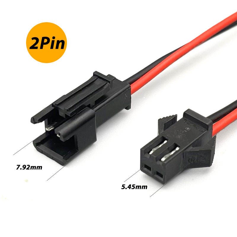 oem cable JST SM 2PIN Male Female Plug Connector 1007 AWG26 power wiring harness for LED Downlight Ceiling Lamp