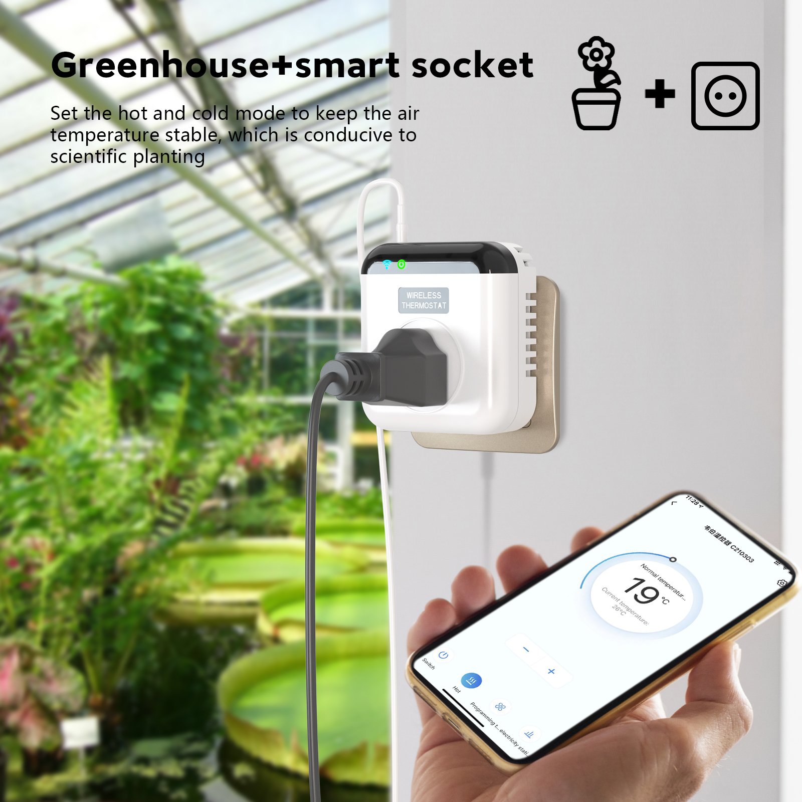 Eu Socket Uk Plug 230 Us Sockets And Au & Usa Wifi Smart Thermostatic Socket