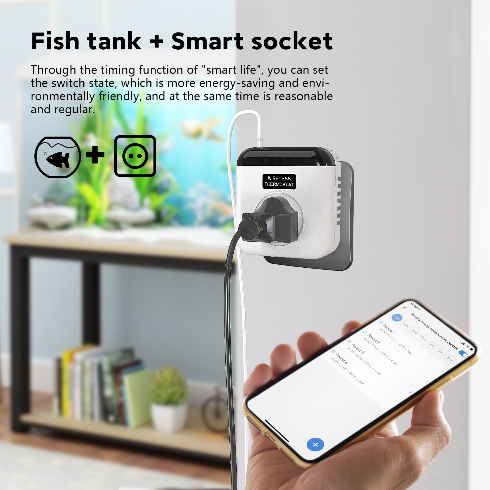 Eu Socket Uk Plug 230 Us Sockets And Au & Usa Wifi Smart Thermostatic Socket
