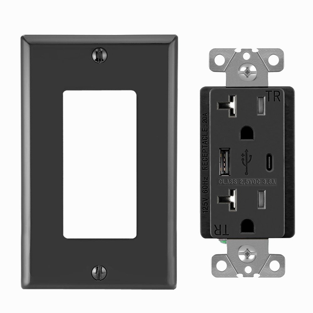 Regular FTR20C-3600 2 gang desktop wall outlet socket with usb plug for multiple electrical appliances