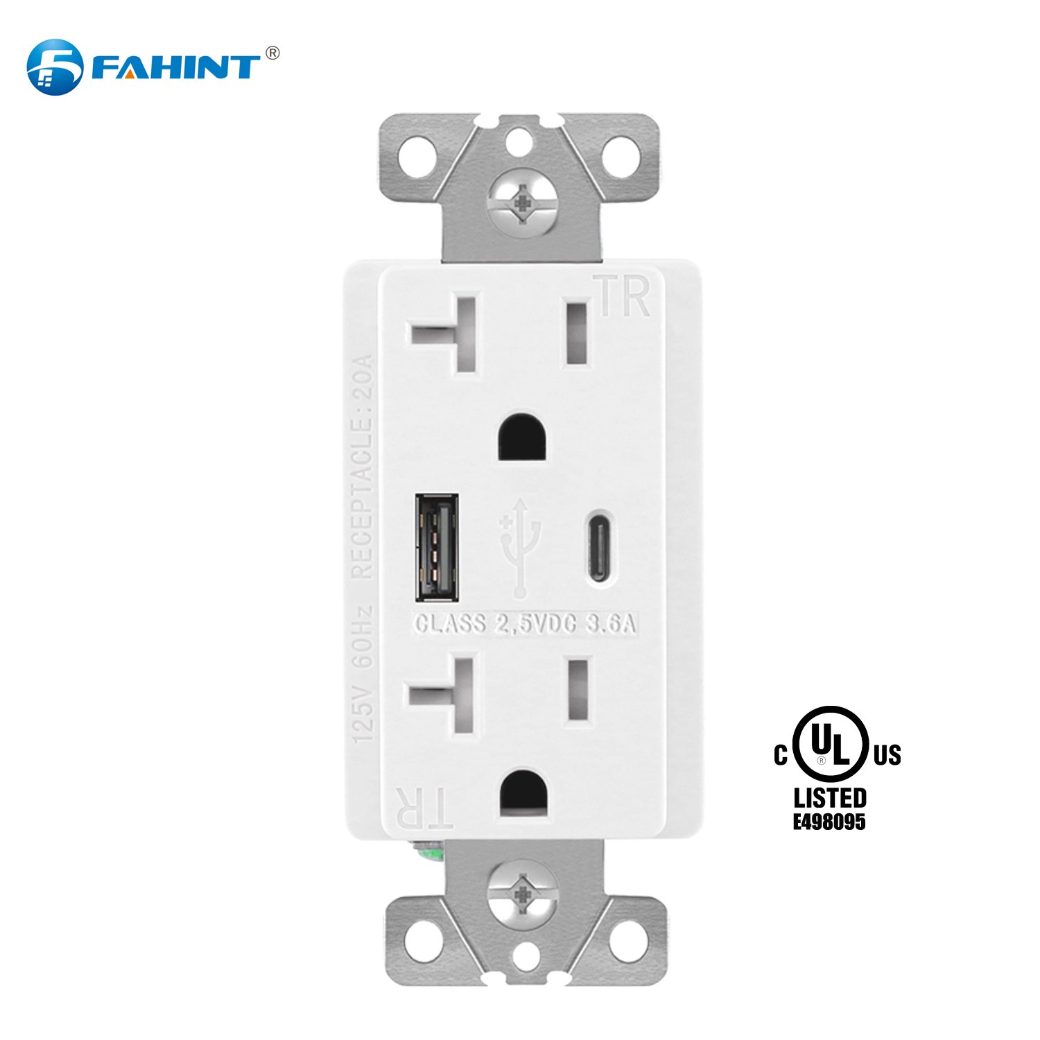 Regular FTR20C-3600 2 gang desktop wall outlet socket with usb plug for multiple electrical appliances