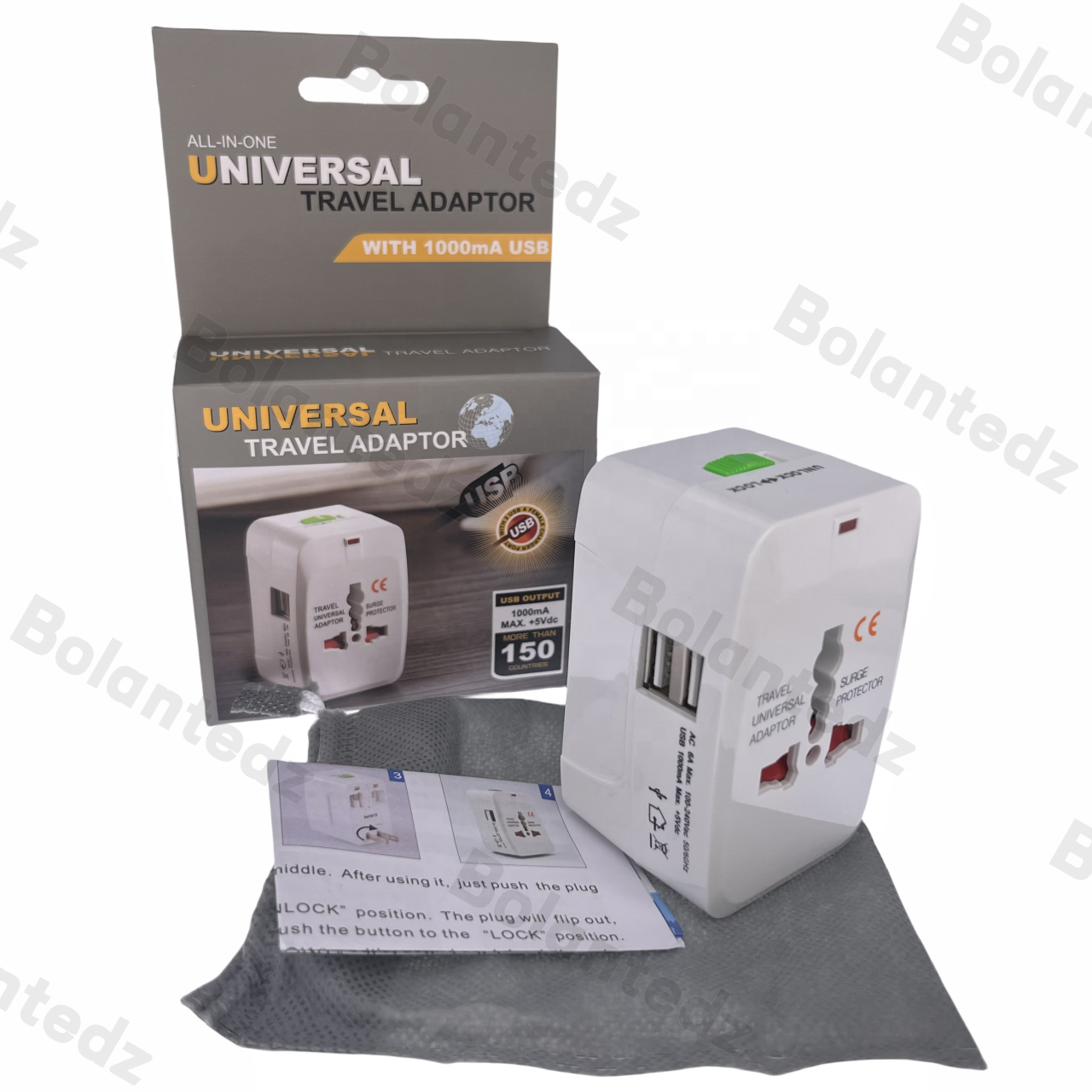 Multi plug power socket Universal travel Adaptor with 2 usb multi AC power chargers travel adapter mobile phone wall charger