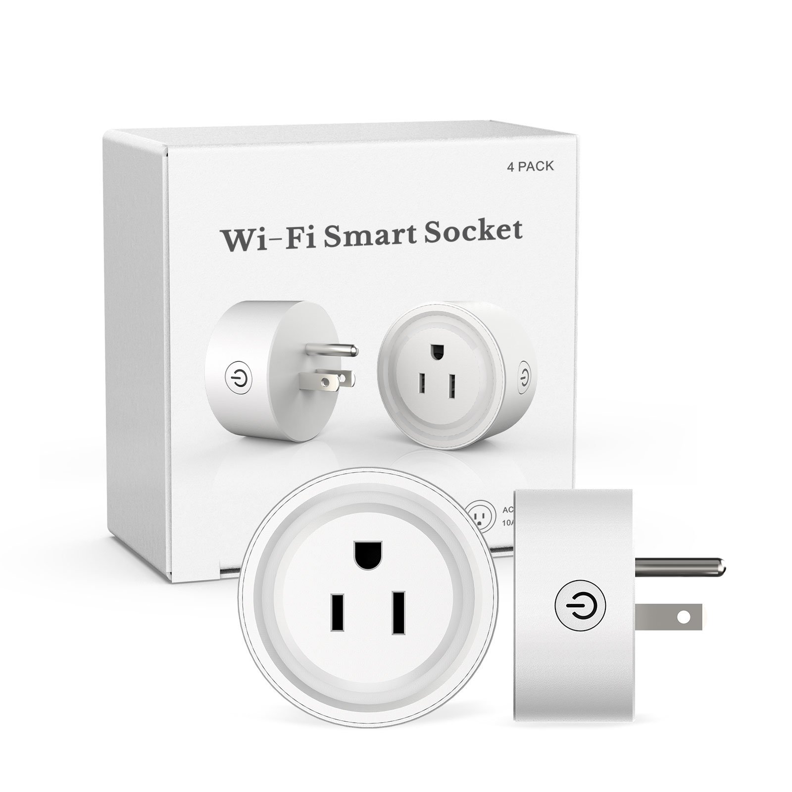Tuya APP Smart Plug US Mini Wifi Plug with Surge Protector 110-240V Voice Control Smart Socket and switches