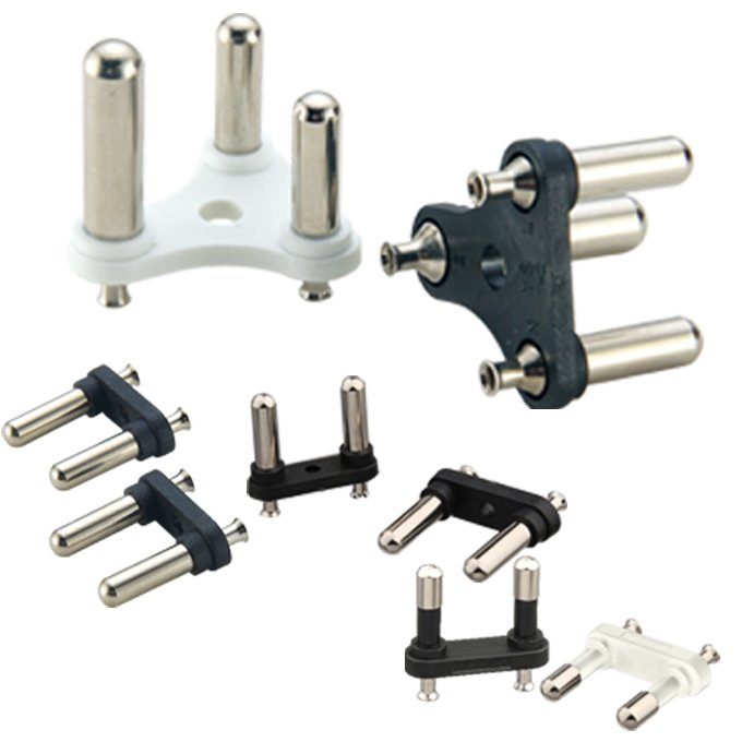 INDIA PLUG PINS 7.0mm 8.7mm 15/16amp with 10/16A crimping hollow brass pin