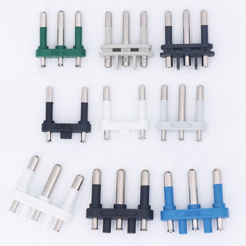 Brazil Plug Insert INMETRO Approved for Extension Socket 2 Pin Black