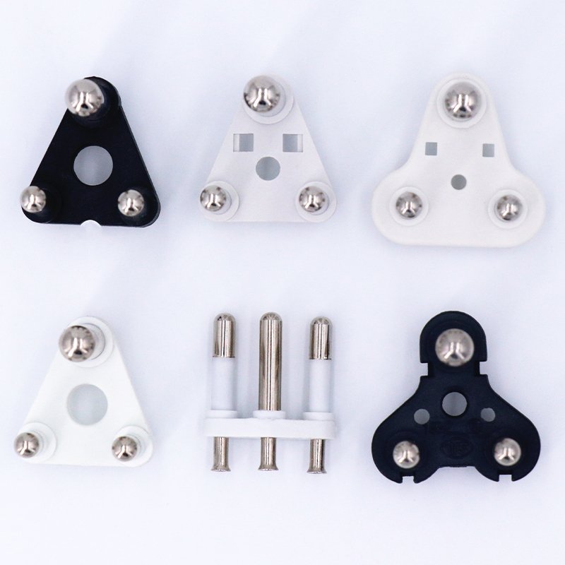 Brazil Plug Insert INMETRO Approved for Extension Socket 2 Pin Black