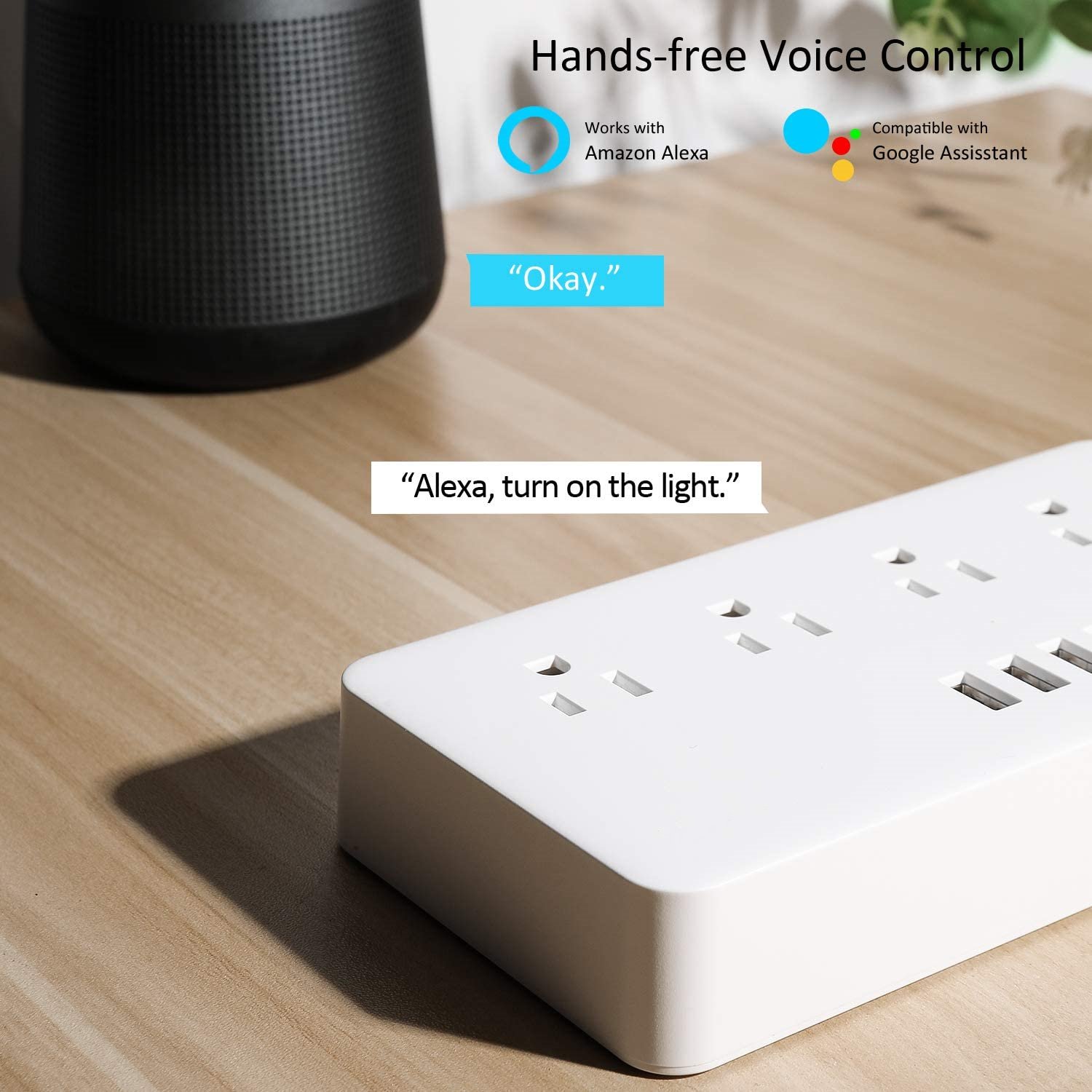 Home Appliance Tuya Smart WiFi US Four Outlet Plug Smart Socket Work with Alexa/Google Assistance PST-SM-SO301